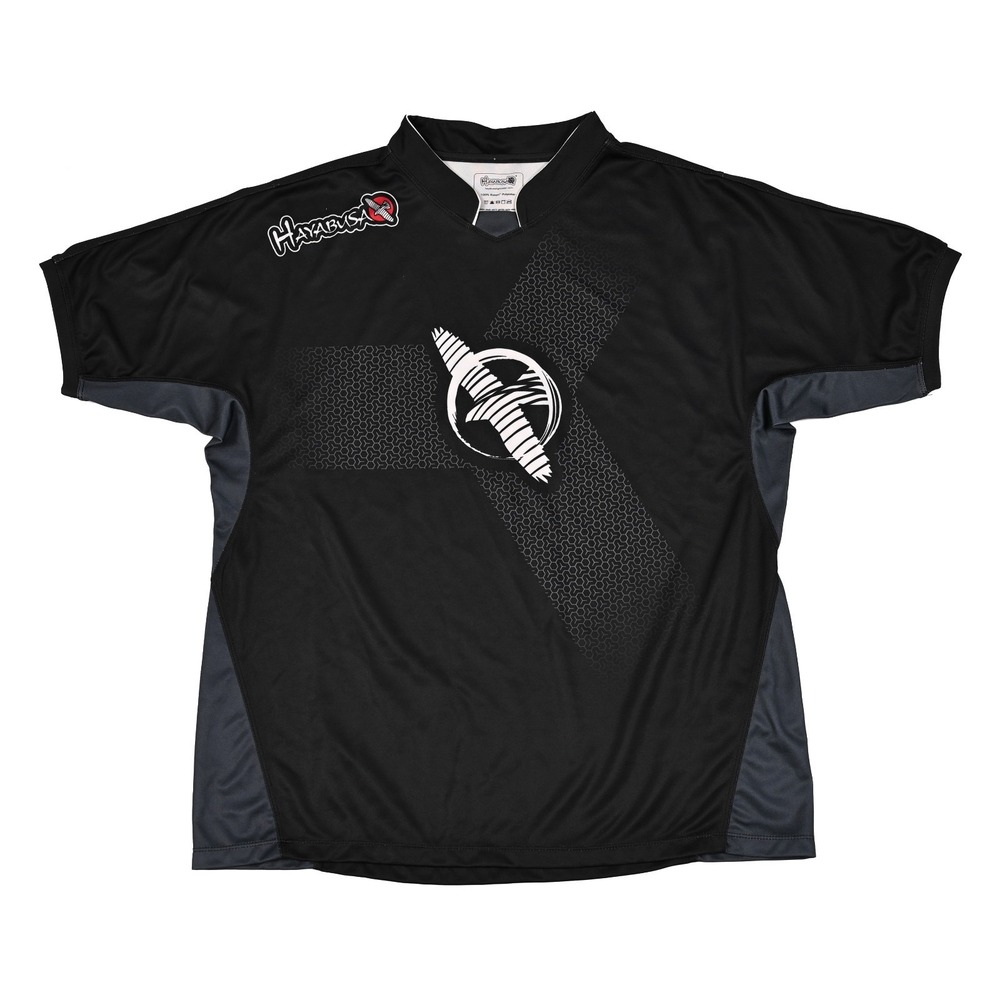 Hayabusa Kusari Training Shirt Mens XL Black Gray MMA Japanese Performance
